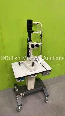 Pacific Optics Modop YZ5FI Slit Lamp with 2 x 12.5x Eyepiece and Chin Rest on Motorized Table (Unable to Test Due to Power Supply Not Fitted) - 2