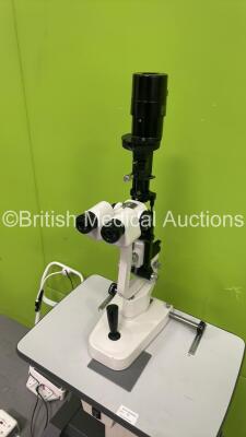 Grafton Optical Slit Lamp with 2 x 12.5x Eyepieces and Chin Rest on Motorized Table (Unable to Test Due to Power Supply Not Fitted) - 2