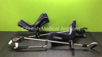 2 x Eschmann Allen Medical Systems Leg Stirrups