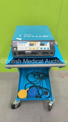 Covidien Force FX 8C Electrosurgical / Diathermy Generator on Trolley with 2 x Footswitches (Powers Up) *SN F3I28797A*