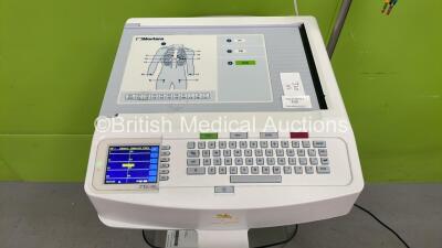 Mortara ELI 250c ECG Machine on Stand with 10 Lead ECG Lead (Powers Up with Damage-See Photo) *SN 119470000067* - 2