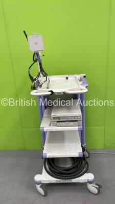 Olympus Stack Trolley with Sony UP-55MD Printer and Stack Connector Cable (Powers Up)