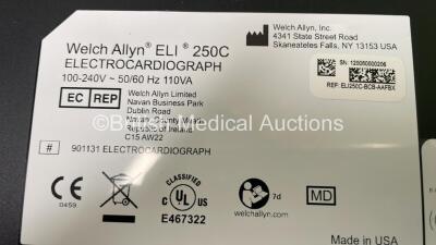 Mortara ELI 250c ECG Machine on Stand with 10 Lead ECG Lead (Powers Up) *SN 120060000206* - 4