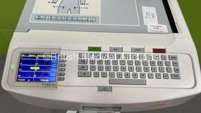 Mortara ELI 250c ECG Machine on Stand with 10 Lead ECG Lead (Powers Up with Damaged Display Screen-See Photo) *SN 118340001860* - 2