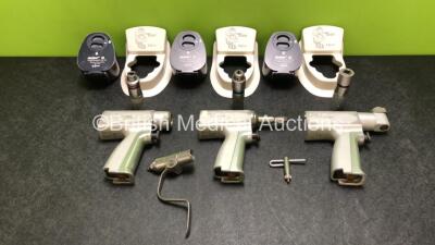 Job Lot Including 1 x Stryker System 5 4203 Rotary Handpiece, 1 x Stryker System 5 4208 Sagittal Handpiece, 1 x Stryker System 5 4206 Recip Handpiece, 1 x Stryker 4103-210 Synthes Reamer Attachment, 1 x Stryker 4103-131 1/4 Drill Attachment, 1 x Stryker 4