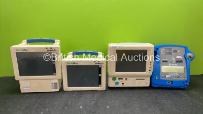 Job Lot of Patient Monitors Including 2 x Welch Allyn Propaq CS Patient Monitors, 1 x Fukuda Denshi DS-7100 Patient Monitor and 1 x GE Dinamap Patient Monitor