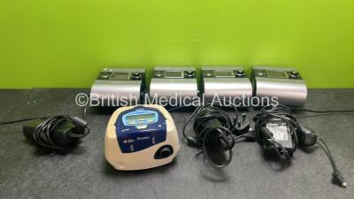 Job Lot Including 4 x ResMed S9 Autoset CPAP Unit and 2 x AC Power Supplies and 1 x ResMed Escape II CPAP Unit (All Power Up)