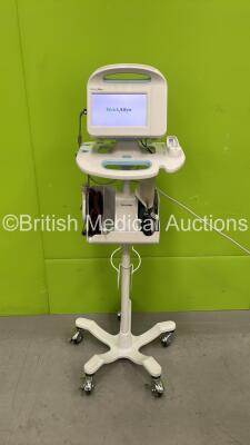 Welch Allyn 6000 Series Patient Monitor on Stand with SpO2 Finger Sensor and NIBP Hose (Powers Up) *SN 103000671414*