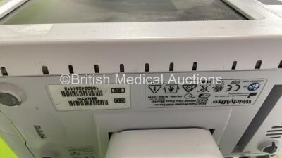 2 x Welch Allyn 6000 Vital Signs Patient Monitors On Stands (Both Power Up with Damage-See Photos) *SN 100034261116, 100032371115* - 6