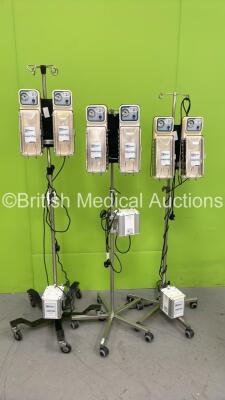 3 x Ranger Blood/Fluid Warming Pressure Infusors on Stands (All Power Up) *S/N 011620 / 011621 / 011619 *