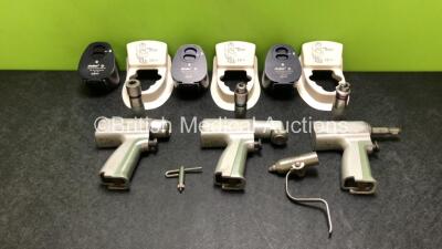 Job Lot Including 1 x Stryker System 5 4203 Rotary Handpiece, 1 x Stryker System 5 4208 Sagittal Handpiece, 1 x Stryker System 5 4206 Recip Handpiece, 1 x Stryker 4103-210 Synthes Reamer Attachment, 1 x Stryker 4103-131 1/4 Drill Attachment, 1 x Stryker 4