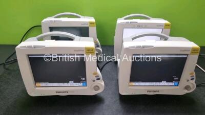 4 x Philips IntelliVue MP30 Patient Monitors (1 x No Power 1 x Powers Up with Blank Screen, 1 x Damage to Casing - See Photo) *SN DE728A0279 / DE728A0284 / DE72869461 / DE72869453*