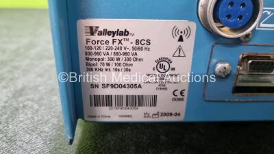 Covidien Force FX - 8CS Electrosurgical / Diathermy Generator with 2 x Footswitches *Mfd 2009* (Powers Up) *SN SF9D04305A* - 4