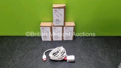 4 x RED LNC M20-10 LNCS Patient Cables Ref 4253