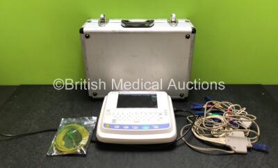 Nihon Kohden Cardiofax M Model ECG-1350K Electrocardiograph Unit with ECG Lead in Case (Powers Up) *SN 0150118*