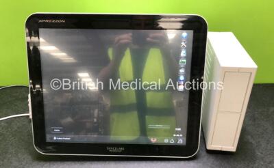 Job Lot Including 1 x SpaceLabs Xprezzon Touch Screen Patient Monitor (Powers Up) with 2 x Power Supplies, 1 x Mounting Arm and 1 x Spacelabs 90499 Module Rack *SN 1393-001320 / 499-009481*