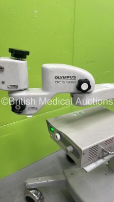 Olympus OCS-500 Colposcope on Stand with Olympus CLH-SC Light Source Unit (Powers Up) - 2