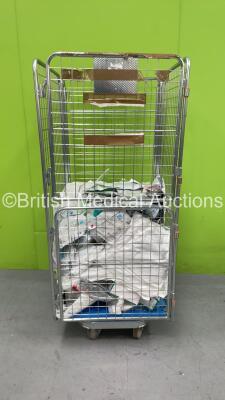 Cage of Consumables Including Bandages, Defib Electrodes and Face Masks *Cage Not Included*