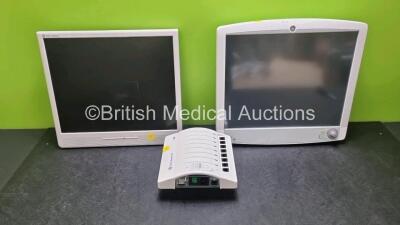 Job Lot Including 1 x GE D19KT Display,1 x GE LCD Monitor and 1 x GE Unity Network I.D *SN BB821A16443 / STK08130630*