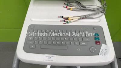 GE MAC VU360 ECG Machine on Stand with 10 Lead ECG Leads (Powers Up) *S/N VU220160034SA* - 3