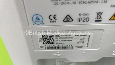 GE MAC VU360 ECG Machine on Stand with 10 Lead ECG Leads (Powers Up) *S/N VU220160034SA* - 5