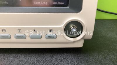 Mindray BeneView T5 Patient Monitor (Powers Up with Missing Dial and Crack in Casing - See Photos) Including Mindray AG Gas Module with Water Trap (Damage to Casing - See Photos) - 3