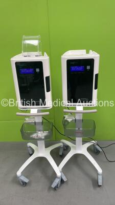 2 x Nanosonics Trophon EPR High Level Ultrasound Transducer Disinfection / Sterilization Systems on Stands (Both Power Up) *S/N 29710-026 / 38145-008*