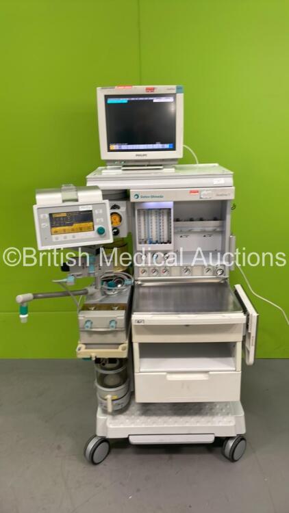 Datex-Ohmeda Aestiva/5 Anaesthesia Machine with Datex-Ohmeda Aestiva/5 7900 SmartVent Software Version 4.8PSV Pro, Philips IntelliVue MP70 Anaesthesia Monitor, Bellows and Hoses (Powers Up) *S/N AMRR00800*