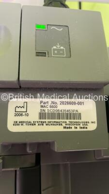 GE MAC 5500 ECG Machine on Stand with ECG Lead (Powers Up) - 5