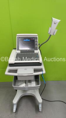 GE MAC 5500 ECG Machine on Stand with 10 Lead ECG Leads (Powers Up)