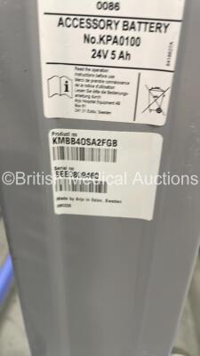 4 x Arjo Maxi-Move Electric Patient Hoists with Controllers (Not Power Tested Due to No Batteries) *S/N SEE0809460 / GB500512702T* - 4