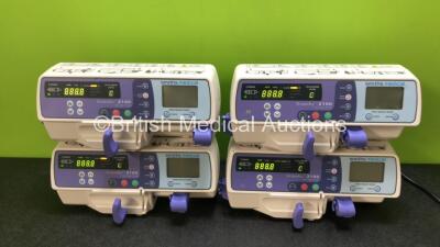 4 x Graseby 2100 Syringe Pumps *Mfd 2020* (All Power Up) *SN 201223850 / 201222968 / 201223842 / 201223846*