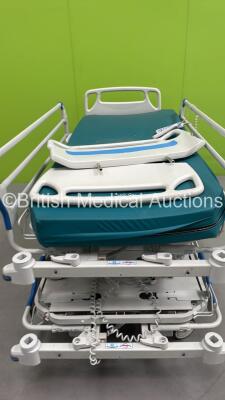 2 x Hill-Rom Electric Hospital Beds with Controllers and 1 x Mattress (Both Power Up - Mattress Water Damaged) - 4