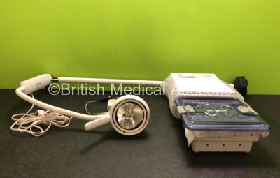 Mixed Lot Including 1 x Simeon Medical Sim.LED 250 Light (Powers Up), 1 x Masimo ISA CO2 Module and 2 x Stryker RemB Electric Sterilization Cases (Like New) *SN 253148 / 687-2003032*