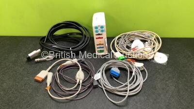 GE Type E-PSMP-01 Module Including ECG, SpO2, T1, T2, P1, P2 and NIBP Options with ECG Lead, SpO2 Lead, Temp Lead and Hose *SN 6891323*