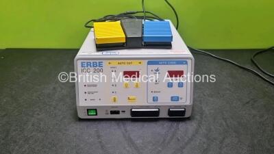 ERBE ICC 200 Electrosurgical Unit (Powers Up) with Footswitch *SN D1387*