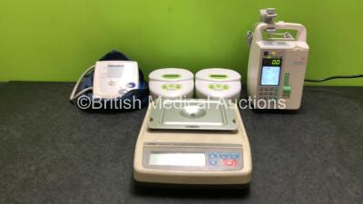 Mixed Lot Including 2 x Ardo Calypso Pro Vacuum Units, 1 x Sino Medical SN-1800V Infusion Pump *Mfd 2020* (Powers Up) 1 x AND Digital Scales and 1 x Omron MX3 Plus BP Monitor (Powers Up) with Cuff in Case *SN K9219279 / 19626611 / 20615175/6856178LF / 049