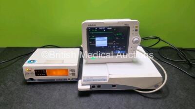 Job Lot Including 1 x Mindray iMEC10 Patient Monitor Including ECG, SpO2, NIBP, T1 and T2 Options, 1 x GE Datex-Ohmeda 3800 Oximeter and 1 x GE Solar 8000i Monitor (All Units Power Up)