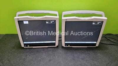 2 x GE B450 Carescape Monitor GE B450 Carescape Monitors (Both Power Up with Cracked Screens and Touchscreens Not Working on Both Monitors) *SN SJA14280333HA / SJA14280338HA*