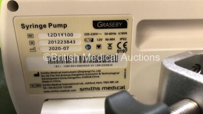 4 x Graseby 2100 Syringe Pumps *Mfd 2020* (All Power Up) *SN 201223843 / 201224001 / 201211667 / 201224001* - 6