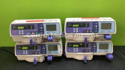 4 x Graseby 2100 Syringe Pumps *Mfd 2020* (All Power Up) *SN 201211656 / 201223827 / 201211334 / 201223855*