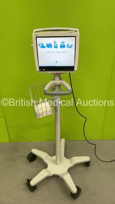 GE Carescape B450-01 Patient Monitor on Stand with E-sCO Module (Powers Up) *S/N SJA14279440HA*