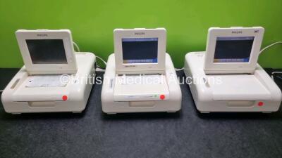 3 x Philips Avalon FM20 Fetal Monitors (All Power Up 1 x with Blank Screen) *SN DE53007029 / DE53007045 / DE530066964*