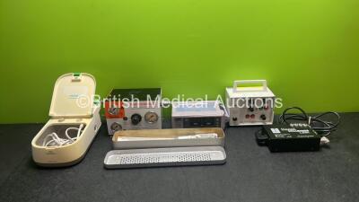 Mixed Lot Including 1 x MEA Model No 900-002 MEA Applicator, 1 x Nellcor N-560 Pulse Oximeter, 1 x Philips Respironics Innospire Deluxe Nebulizer, 1 x Pneu Change Automatic Gas Cylinder Changeover Unit, 1 x Laerdal Heart Sim 4000 Control and 1 x APC Medic