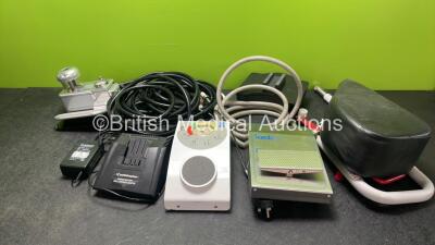 Mixed Lot Including 1 x Anspach Foot Pedal, 1 x Smith & Nephew H550 Pump Performance Footswitch, 1 x Smith & Nephew Spider Battery Wall Charger, 1 x Scandi Med REF 4232, 1 x Stryker 1069-062 Split Extension