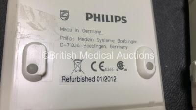 Job Lot Including 1 x Philips M3001A Module Including ECG/Resp, SpO2, NBP, Press and Temp Options and 1 x Philips M3015A CO2 Microstream Gas Module *SN DE632D4797 / DE43542641* - 5