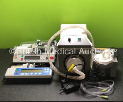 Mixed Lot Including 1 x Alaris IVAC P6000 Syringe Pump, 2 x IVAC PCAM Syringe Pumps, 1 x Devilbiss Suction Unit with Power Supply and 1 x Sharplan 100 Xplume Smoke Evacuator Unit *SN XP3481R / PU100582 / 6001-27899 / 5001-08148 / 50012GB01*