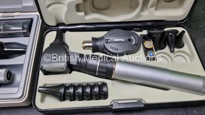 Job Lot of Otoscope / Ophthalmoscope Sets Including 2 x Keeler Practitioner and 1 x Heine KT 100 In Cases - 2