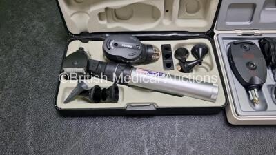 Job Lot of Otoscope / Ophthalmoscope Sets Including 2 x Keeler Practitioner and 1 x Heine KT 100 In Cases - 4