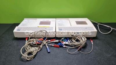 2 x Seca CT6 PI ECG Machines (Both Power Up) with 2 x 10 Lead ECG Leads